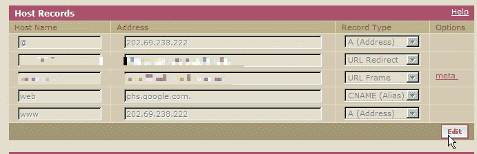 Host Settingsをアクティブに